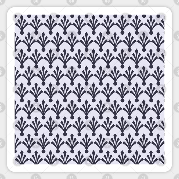 Navy blue diamond shaped motif pattern Sticker by SamridhiVerma18